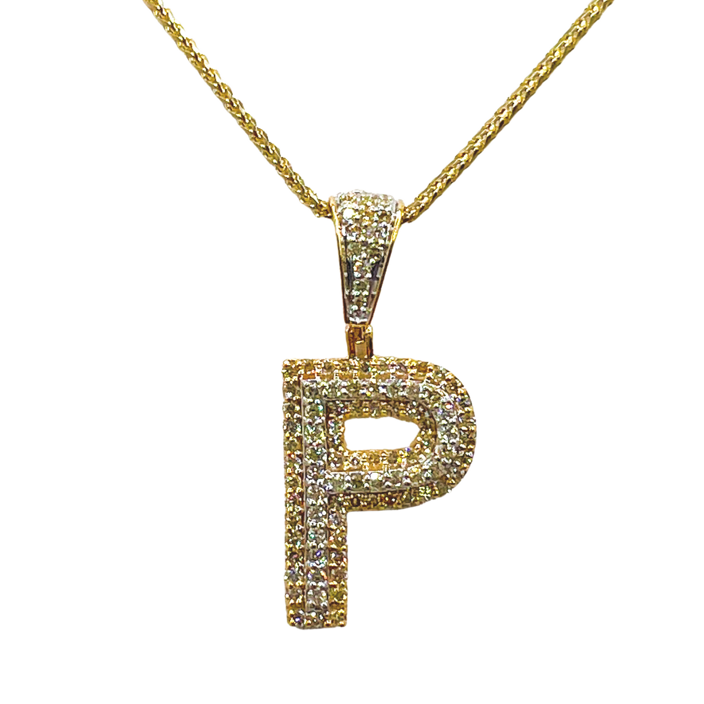 Diamond Initial Pendant Letter P