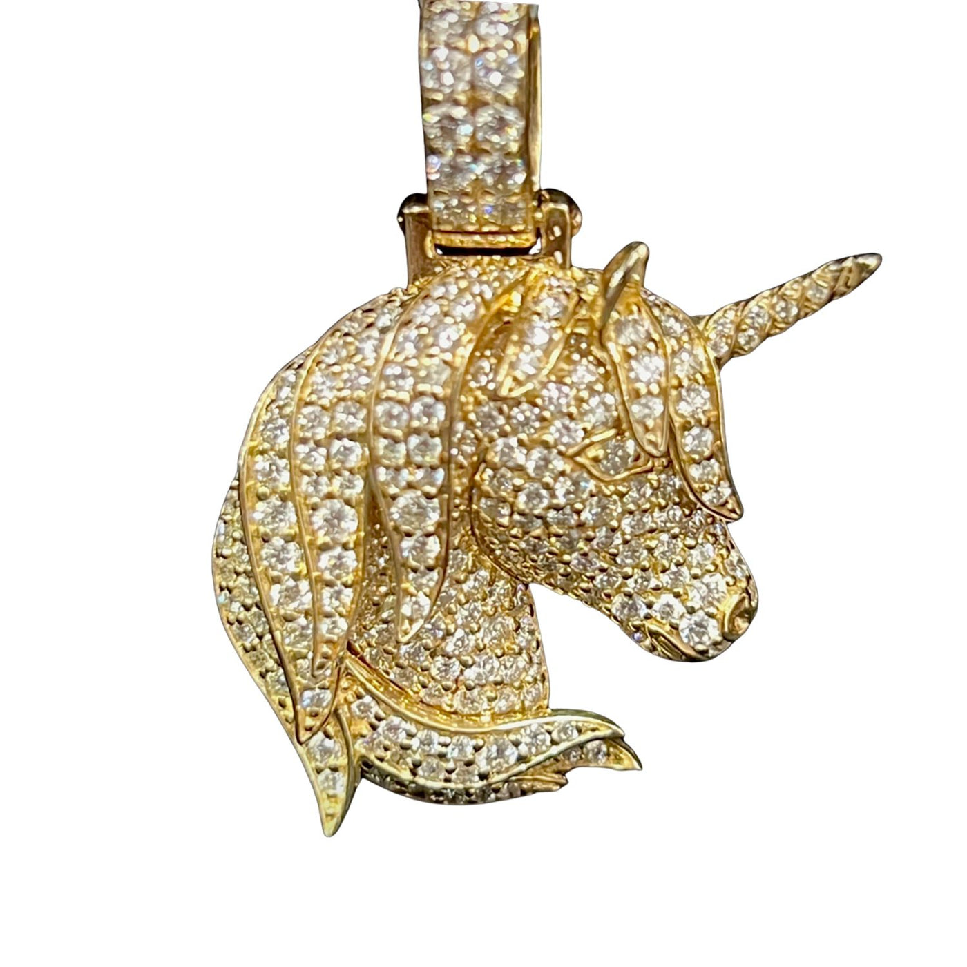 Unicorn Diamond Pendant - Yellow Gold