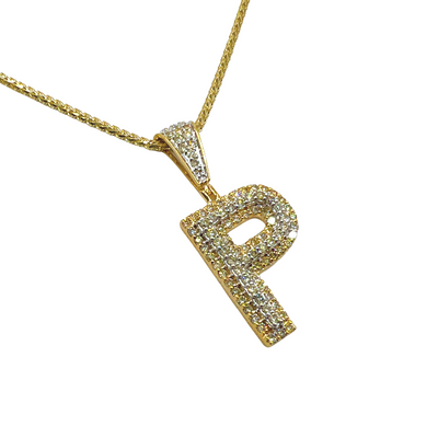 Diamond Initial Pendant Letter P