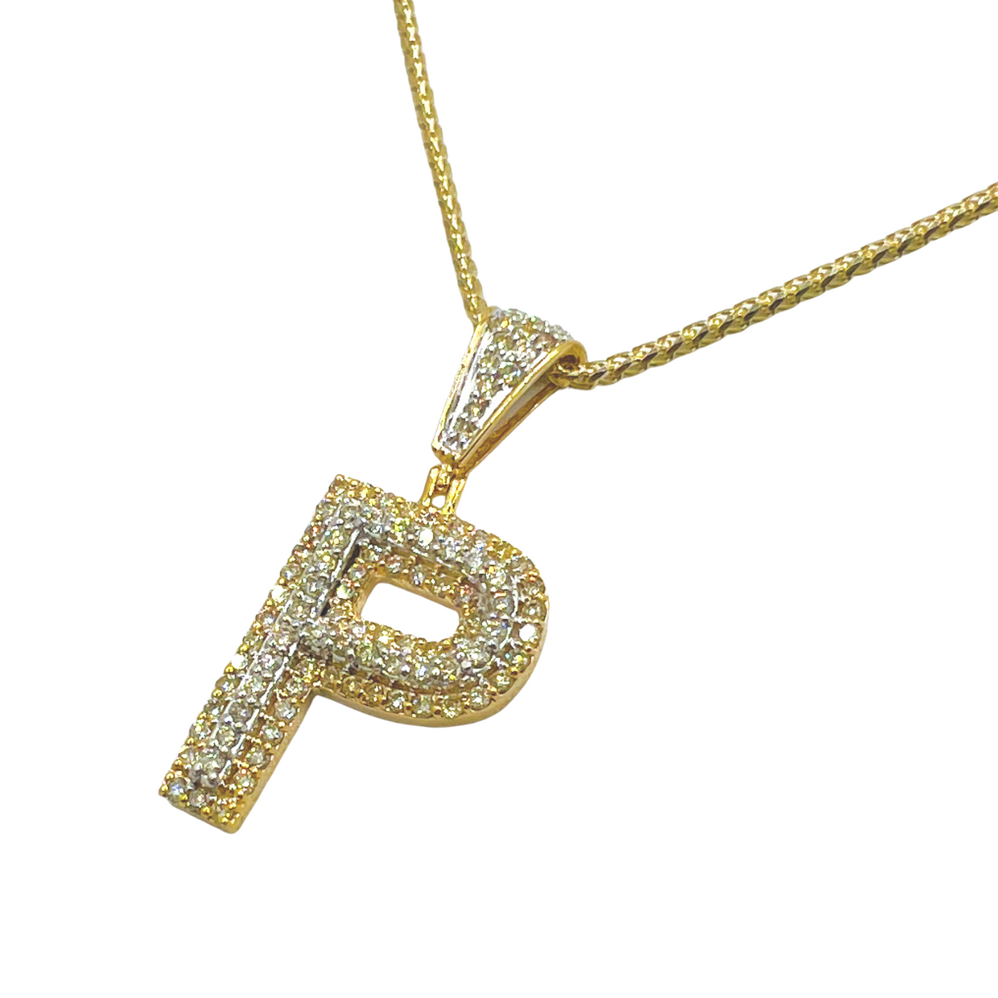 Diamond Initial Pendant Letter P