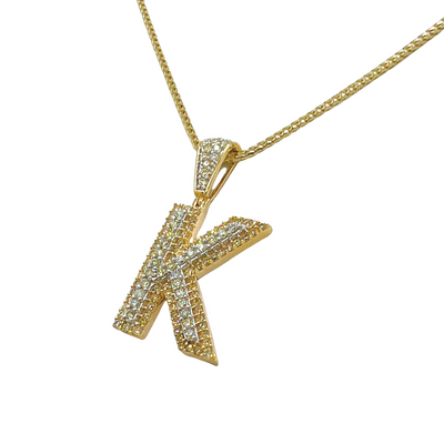 Diamond Initial Pendant Letter K