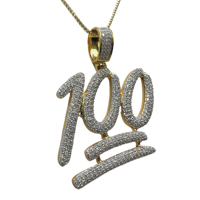 Diamond 100 Pendant - Yellow Gold