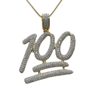 Diamond 100 Pendant - Yellow Gold