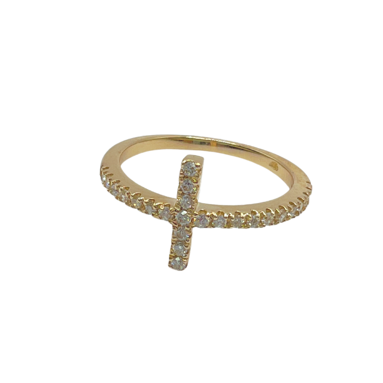 Diamond Cross Ring - Approx. 0.20CT