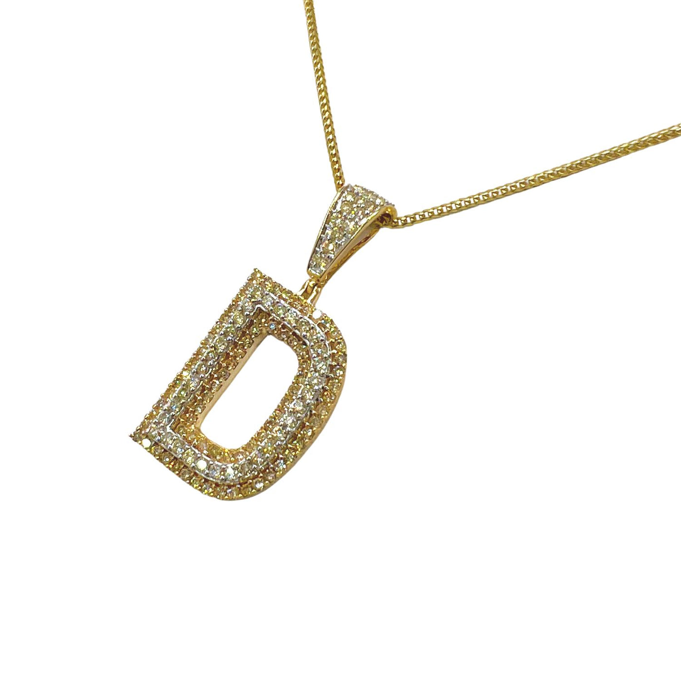 Diamond Initial Pendant Letter D